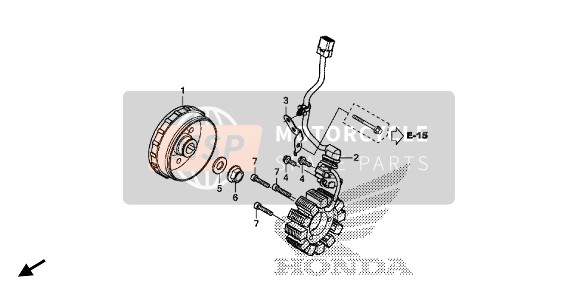 Honda CRF450RX 2020 Generator voor een 2020 Honda CRF450RX