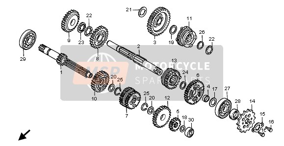 Honda CR80R-SW 1999 TRANSMISSION for a 1999 Honda CR80R-SW