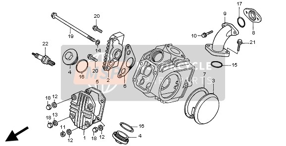 Honda XR70R 1999 CYLINDER HEAD COVER for a 1999 Honda XR70R