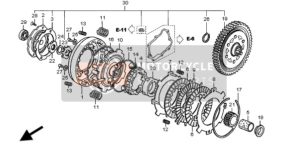 Honda XR70R 1999 CLUTCH for a 1999 Honda XR70R