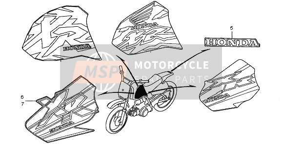 Honda XR70R 1999 MARK for a 1999 Honda XR70R