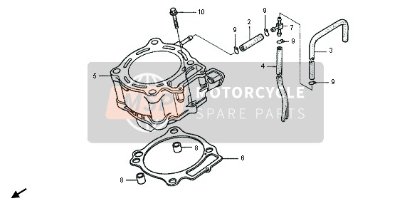 Honda CRF450X 2013 CYLINDER for a 2013 Honda CRF450X