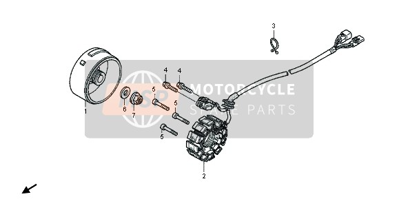 90116KCY671, Bolt, Socket, 5X20, Honda, 2