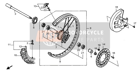 44711KZ4E21, Tire, Fr. (Bridgestone) (80/100-21 51M M59), Honda, 0