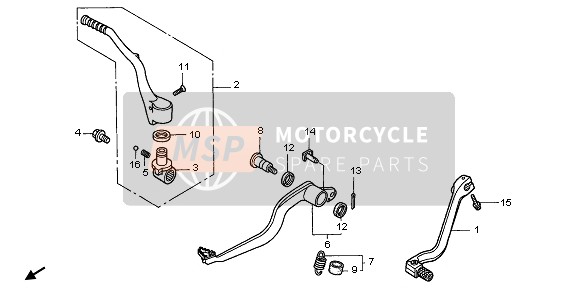 Honda CR250R 2000 PEDAL for a 2000 Honda CR250R