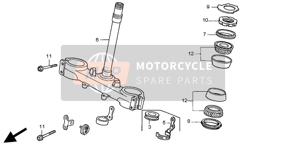 Honda XR250R 1995 GABELBRÜCKE für ein 1995 Honda XR250R