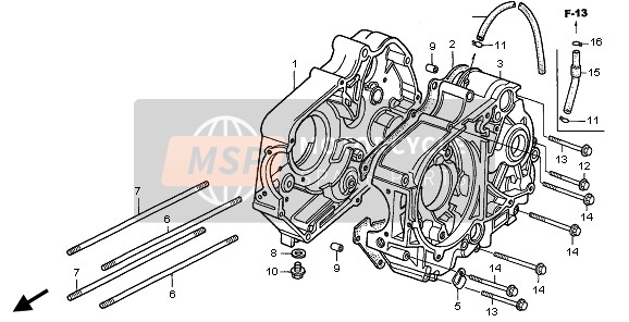 15761GCFA20, Tube A, Breather, Honda, 1