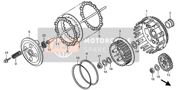 22401MBN670, Spring, Clutch, Honda, 0