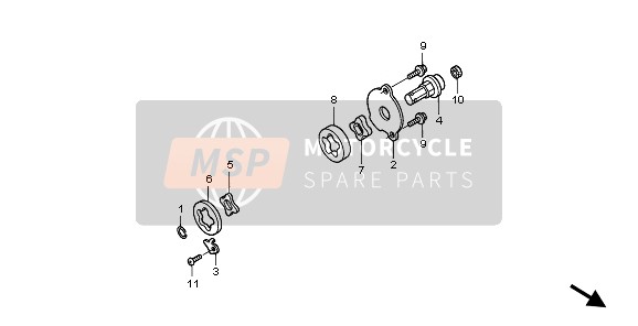 12211250310, Clip, Valve Guide, Honda, 2