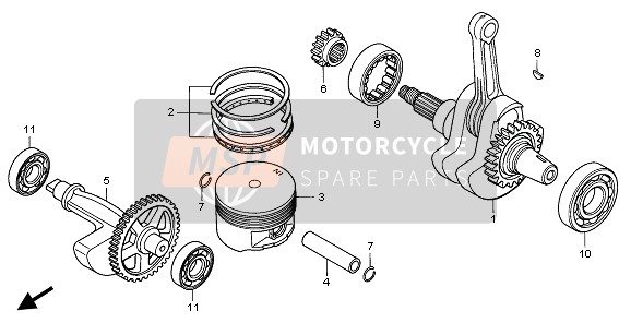 13011MBN305, Ring Set, Piston (Std.)(Riken), Honda, 0