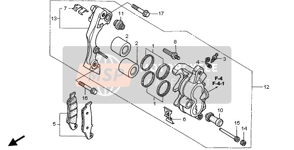 Honda XR650R 2000 BREMSSATTEL VORNE für ein 2000 Honda XR650R