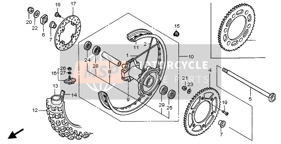 43351MBN671, Disk, Rr. Brake, Honda, 0