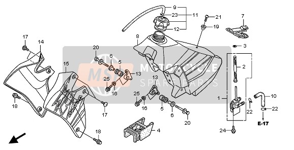 17506MBN670, Rubber, Tank Setting, Honda, 0