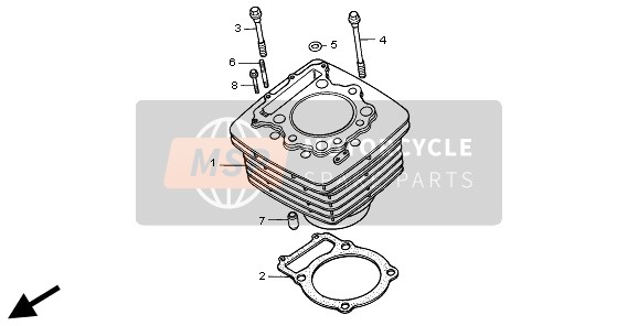 Honda XR600R 1995 CYLINDER for a 1995 Honda XR600R