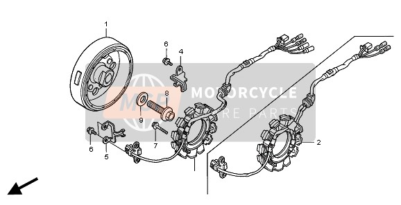 Honda XR400R 2001 GENERATOR für ein 2001 Honda XR400R