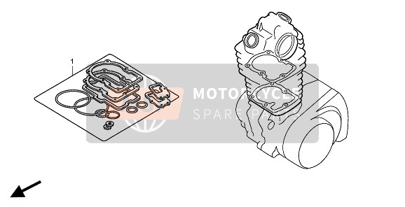 Honda XR400R 2001 EOP-1 Kit guarnizioni A per un 2001 Honda XR400R