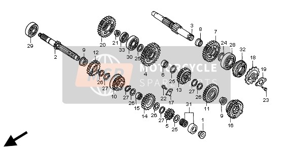 Honda XR600R 1995 TRANSMISSION for a 1995 Honda XR600R