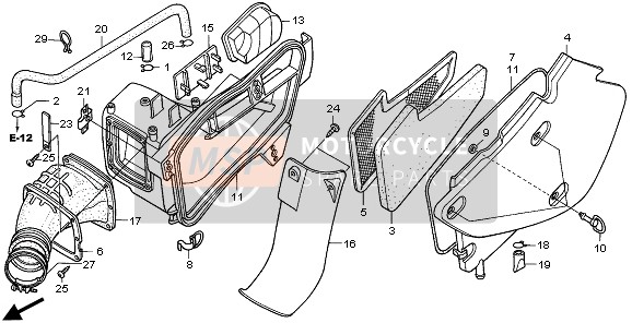 Honda XR650R 2001 Filtro dell'aria per un 2001 Honda XR650R