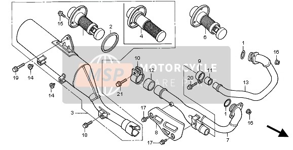 Honda XR650R 2001 EXHAUST MUFFLER for a 2001 Honda XR650R