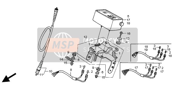 Honda XR600R 1995 METER for a 1995 Honda XR600R