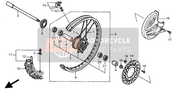 06440KZ4820, Spoke Set, Fr. (226.5mm) (For 20 Inches), Honda, 0