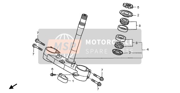 Honda CRF450R 2002 STEERING STEM for a 2002 Honda CRF450R