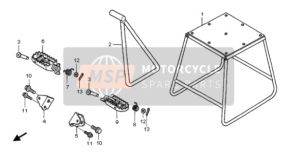 Honda CRF450R 2002 STAND & STEP for a 2002 Honda CRF450R