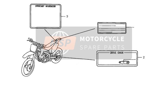 Honda CRF450R 2002 CAUTION LABEL for a 2002 Honda CRF450R