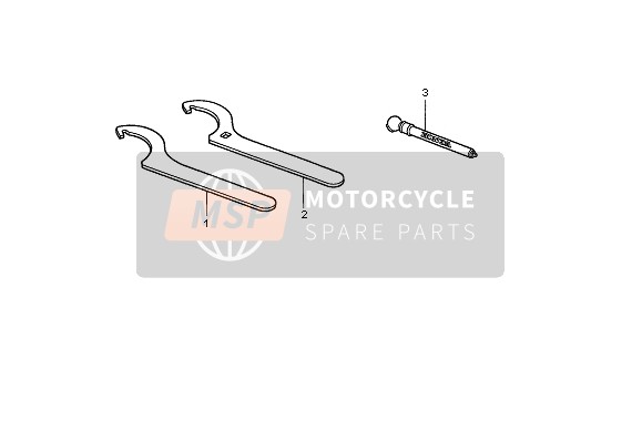 Honda XR400R 2002 Fop-2 Spanner voor een 2002 Honda XR400R