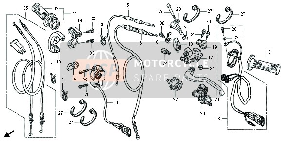 17910MEYA20, Cable Comp., Throttle, Honda, 0