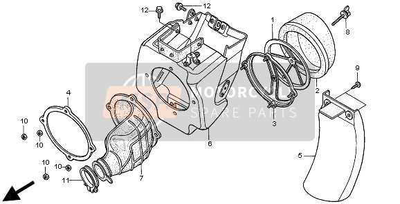 Honda CR85R-SW 2003 Purificateur d'air pour un 2003 Honda CR85R-SW