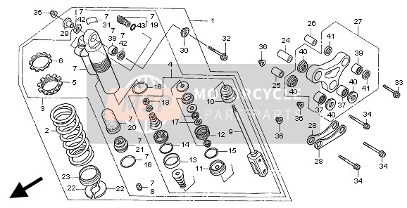 52400GBFB01, Cushion Assy., Rr. (Showa), Honda, 0