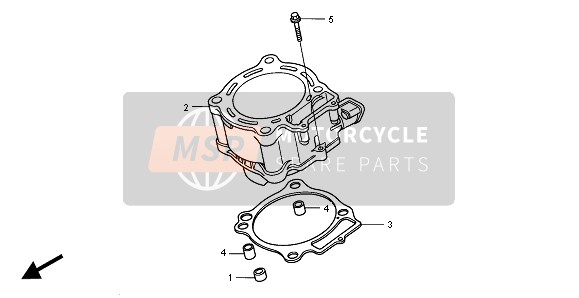 Honda CRF450R 2003 Cilindro para un 2003 Honda CRF450R