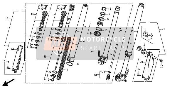 51402MEB751, Spring, Fr. Fork (Showa) (4.41N/MM,0.45KGF/MM), Honda, 2