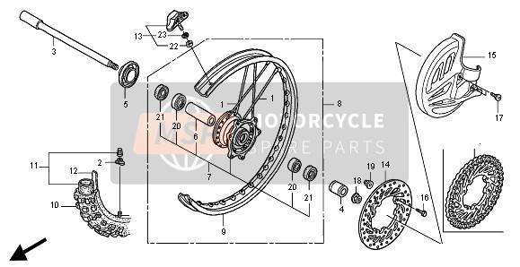 Honda CRF450R 2003 FRONT WHEEL for a 2003 Honda CRF450R