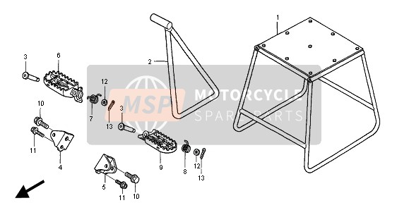 Honda CRF450R 2003 STAND & STEP for a 2003 Honda CRF450R