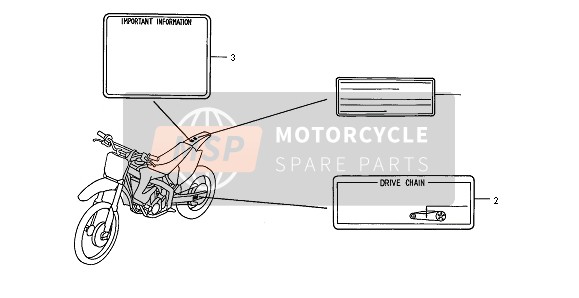 Honda CRF450R 2003 CAUTION LABEL for a 2003 Honda CRF450R