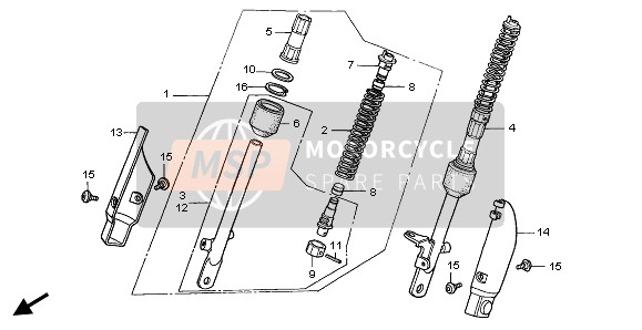 51504165000, Halter, Feder Oben, Honda, 1