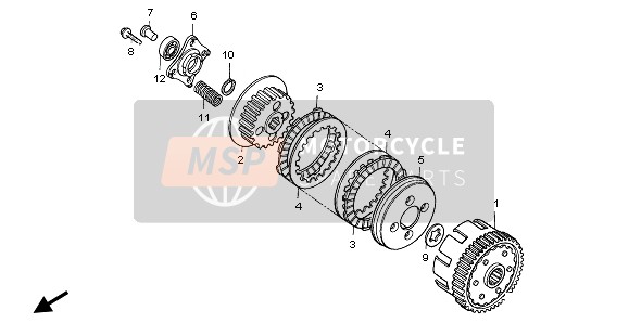 22201MR8000, Disk, Clutch Friction, Honda, 0