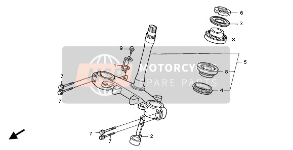 Honda XR125L 2003 STEERING STEM for a 2003 Honda XR125L