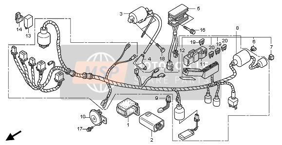 9820040500, Zekering, Mini (5A), Honda, 2