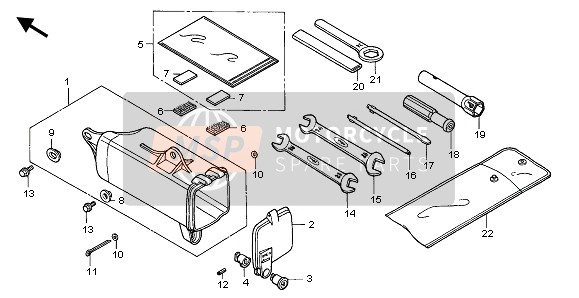 9900418001, Wrench, Box(P18), Honda, 2