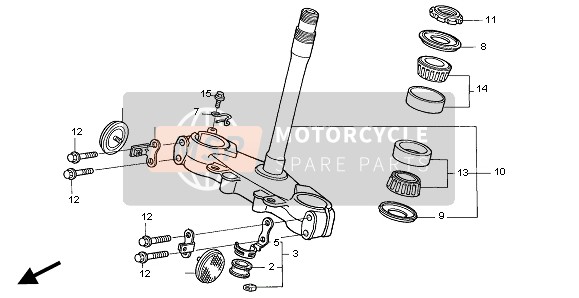 Honda XR650R 2003 Piantone dello sterzo per un 2003 Honda XR650R