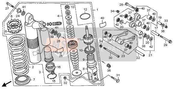 Honda XR650R 2003 FEDERBEIN HINTEN für ein 2003 Honda XR650R