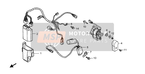 Honda CR125R 2004 C.D.I. Unité & Servo Moteur pour un 2004 Honda CR125R