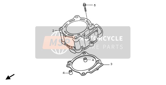 Honda CRF250R 2004 CYLINDER for a 2004 Honda CRF250R