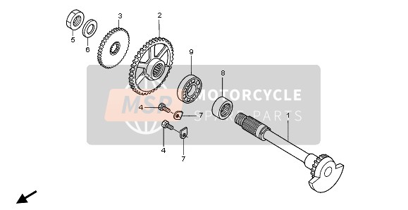 13420KRNA10, Shaft Comp., Balancer, Honda, 0