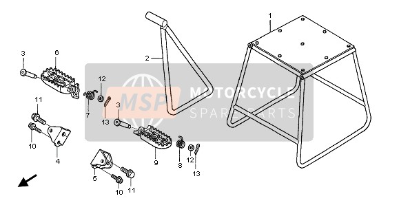 Honda CRF250R 2004 STAND & STEP for a 2004 Honda CRF250R