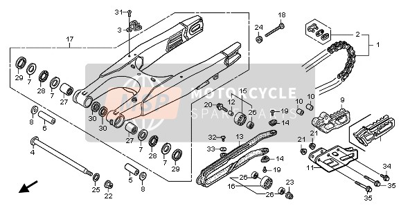 52175MEN000, Conjunto Cadena Rodillos, Honda, 1