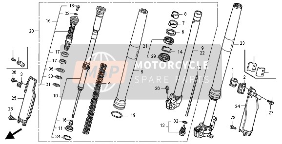 51620KCZJ70ZA, Protector Comp., R. Fr. Fork *t Natural *(Tnatural Natural), Honda, 0